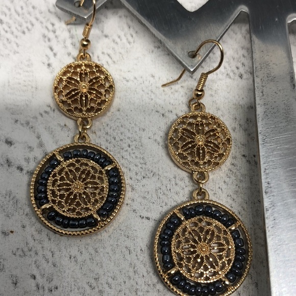 Bundle lot 2 boho style statement earrings - Picture 4 of 7